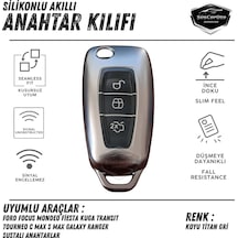Ford Focus Fiesta Kuga Mondeo Transit Tourneo Ranger Galaxy Cmax Smax Anahtar Uyumlu Silikon Anahtar Kılıfı Oto Anahtar Kabı Darbe Emici Anaht