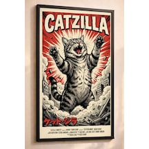 Catzilla'nın Öfkesi Estetik Duvar Posteri , Çerçevesiz Poster