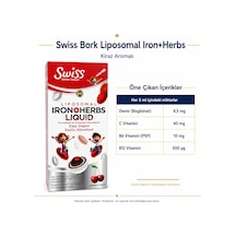 Swiss Bork Liposomal Iron + Herbs Kiraz Aromalı Sıvı Takviye