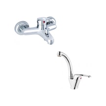 Erce Mix Kuğu Lavabo Ve Banyo Bataryası Krom