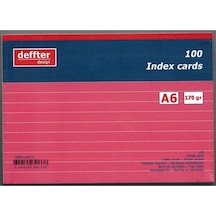 Deffter A6 Çizgili Index Kartı Pembe