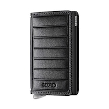 Secrid Premium Slimwallet+ Emboss Lines Kartlık Cüzdan, Siyah Çok Renkli