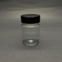 50 Cc Geniş Ağızlı Pet Şişe - Siyah Kapaklı- 50ml Plastik Numune