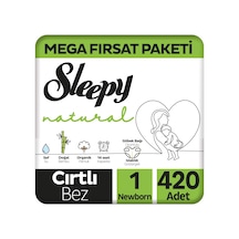 Sleepy Natural Yenidoğan Bebek Bezi 1 Numara Mega Fırsat Paketi 420 Adet