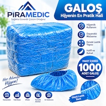 Piramedic Galoş 10 Micron 1000 Adet Mavi Galoş