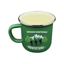 Orcamp Retro Emaye Kupa Bardak Adventure Yeşil Out-1900