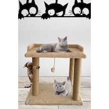 Nursoft Ponponlu Kedi Yatağı Kedi Tırmalama 47 CM