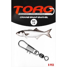 Protackle Crane Klipsli Fırdöndü 8'li No: 1/0 Sw145