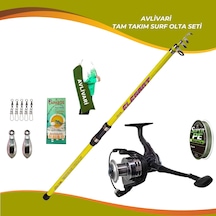 Albastar Elegant 390 Cm100-200 Gr Olta Kamışı - Avlivari Kube 5000 Metal Olta Makinası Tam Takım Kıyı Hobi Olta Seti-9606
