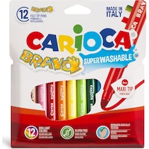 Carioca Bravo Süper Yikanabilir Keçeli Boya Kalemi 12'li