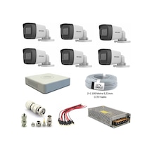 Hikvision DS-2CE16D0T-EXIPF 2 MP Full HD 1080P Bullet Güvenlik Kamera Seti 6'lı Hikvision DS-2CE16D0T-EXIPF 2 MP Full HD 1080P Bullet Güvenlik Kamera Seti 6'lı