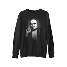 The Godfather - The Rule Siyah Erkek Kalın Sweatshirt