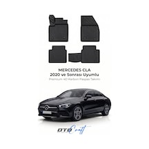 Otocraft Mercedes Cla 2020+ Araca Özel 4d Karbon Oto Paspas Havuzlu Tam Set