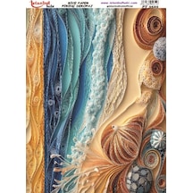 Pirinç Dekopaj Kağıdı 30x42cm Pt-3525 Deniz