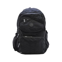 Klinkır Bayan Sırt Çantası Çok Cepli Yağmura Dayanıklı Hafif Kumaş Yeşil Renk Okul Çantası Siyah