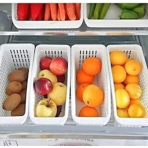 Buzdolabı Düzenleyici, Organizer 4 Lü Set Açık Bej
