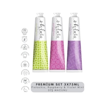Ohlala Pistachio, Raspberry & Violet Mint Premium Set 3 X 75 Ml Diş Macunu