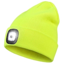 Xcj Işıklı Şapka Erkek/kadın Şapka Kış Sıcak Far Kap 3 Parlaklık Seviyesi İle Kamp Balıkçılık Için 4 Parlak Led Sarı