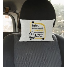 Bk Gift Esprili Dikdörtgen Araç Koltuk Yastığı-6