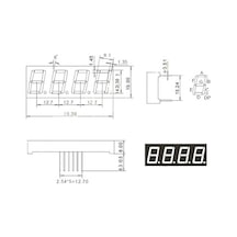 7 Segment Display - 4 Bits - Ortak Katot - 0.56 İnç