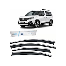 Sunplex Fiat Doblo 2023- Krom Cam Rüzgarlığı 4 Parça