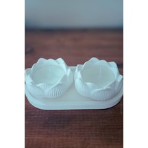 Bernami Mumluk Şamdanpinterest İkili Lotus Mum Seti Kokusuz Dumansız Taş Tozu Tasarım Tabak Dahil Diğer