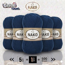 Calico- 148 Lacivert- 5'li Paket - 100gr/240m - El Örgü İpi - Amigurimi-hırka- Kazak- Şal-bebek İpi