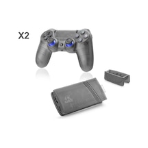 Mını Retro Oyun Stick Hdmı Çift Gamepad Seti 64 Gb Hafıza Kartlı 2.4g Kablosuz Siyah Gs5