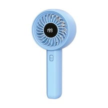 Feny Fn-f45 Mavi Kademeli Ultra Sessiz Led Göstergeli Şarjlı 1800mah Turbo Mini El Fanı