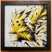 Pikachu 3d Baskı Tablo Çerceve