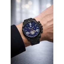 Premium Çelik Lüks Erkek Kol Saati Ayarlanabilir Kordon Siyah - 818646583 Siyah