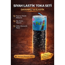 2 Kutu 100 Adet Siyah Lastik Toka Seti Siyah Renkli Saç Lastiği Çocuk Ve Kadın Saç Tokası Açık Kahve