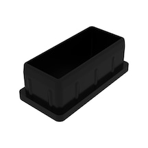 Cateksss 30x60 Mm Düz İç Profil Tapası Siyah - 50 Li Paket