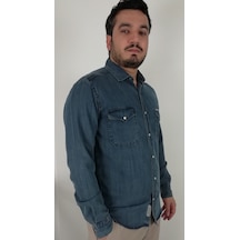 Tousus Slim Fit Kot Erkek Gömlek Slm-2008-tss Mavi Tousus Slim Fit Kot Erkek Gömlek Slm-2008-tss Mavi