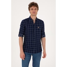U.s. Polo Assn. Erkek Lacivert Gömlek Desenli 50300620-vr033 Lacivert