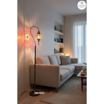 El Yapımı Otantik Mozaik Dekoratif Modern Lambader Büyük Camlı Kırmızı - 853141666 Diğer