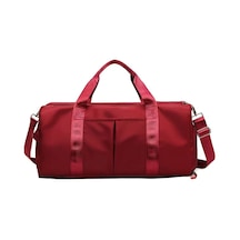 Moveevo Kırmızı Spor Antreman Çanta, Islak-kuru Ayırma Ayakkabı Bölümü, Seyahat Ve Yoga İçin, Dayanıklı Malzeme, Özel Logo Tasarımı