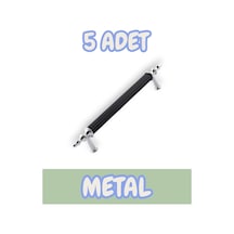 Tuana Rustik Alüminyum Metal Lüks Modern Mobilya Çekmece Mutfak Dolabı Kulpu Siyah-krom 160mm 5 Adet Siyah - Krom