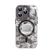 Youngkit iPhone Uyumlu 14 Pro Kılıf Magsafe Şarj Özellikli YoungKit Kamuflaj Serisi Kapak YOUNGKİT-25489