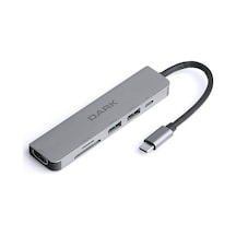 Usb 3.1 Type-c 6 İn 1 Hdmı/tf Sd Kart Okuyucu/usb 3.0 & Usb 2.0 / Usb-c Pd Dönüştürücü Çevi