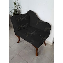 Yeni Model Tekli Köşe Koltuğu Josefin Bench Ceviz Ayak Siyah