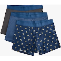 Koton 3'Lü Boxer Seti Kuru Kafa Baskılı Çok Renkli Lacivert 4Slm90052Mk 4Slm90052Mk716