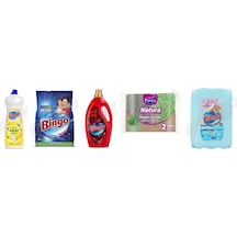 Bingo Bulaşık Deterjanı 650 Ml + Tüm Renkler Deterjan 6 Kg+ Soft Yumuşatıcı 3l + Parex 2 L + Yumuşatıcı Soft 5 L5'lü Set Diğer