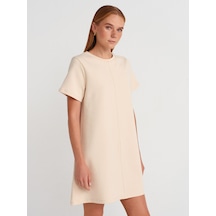 Dilvin 91523 Kısa Kollu Mini Elbise-taş Taş