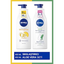 Tr Q10 Sıkılaştırıcı Vücut Losyonu 400ml &amp Aloe Vera Vücut Losyonu 400ml