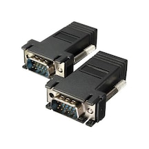 Pm-6859 Vga To Rj45 Cat5/cat6/cat7 Mini Extender Uzatıcı Adaptör Beyaz - Çok Renkli