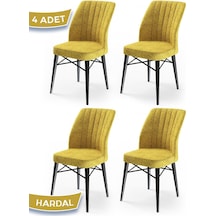 Canisa Concept Canisa Flex Serisi Gürgen Ayaklı 1.sınıf Sandalye , 4 Adet , Hardal , Ayaklar Siyah Sandalyeler Hardal Ayaklar Siyah