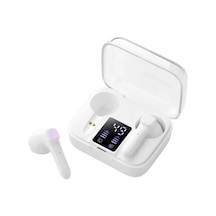 Enkers Bluetooth 5.0 Kablosuz Kulaklıklar - Stereo Ses, Derin Bas, 5 Saat Çalma Süresi, Led Ekranlı Şarj Kutusu