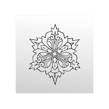 Folyo Sticker Çiçek Deseni Adkpquy337 160cm Uzunluk Siyah