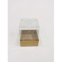 Kraft Sabun Kokulu Taş Mum Asetat Kutusu 5x5x8 Cm 10 Adet